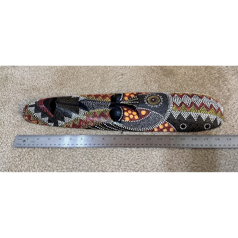 Hand Carved Hand Painted Wood Indonesian Masks Wall Art. 20